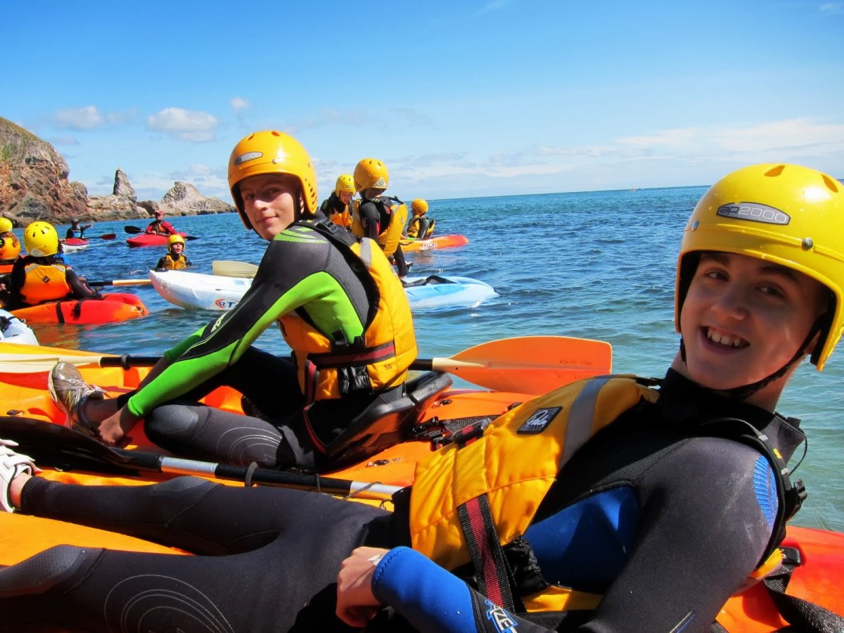 Sea kayaking with Lydeard Farm